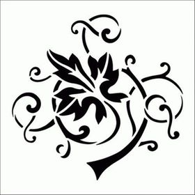 Artikel Üzüm Sarmaşığı Stencil Boyama Şablonu 30x30 cm Duvar Stencil