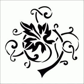 Artikel Üzüm Sarmaşığı Stencil Boyama Şablonu 30x30 cm Duvar Stencil