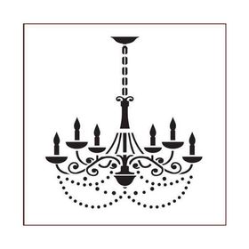 Artikel Viktoryen Avize Stencil Boyama Şablonu 30x30 cm Duvar Stencil
