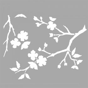 Artikel Violet Çiçek Motif Stencil Boyama Şablonu 30x30 cm Duvar Stencil