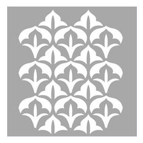 Artikel Yaprak Desen Stencil Boyama Şablonu 30x30 cm Duvar Stencil