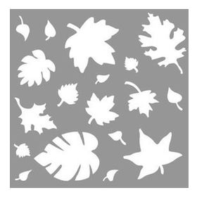 Artikel Yaprak Kolaj Stencil Boyama Şablonu 30x30 cm Duvar Stencil