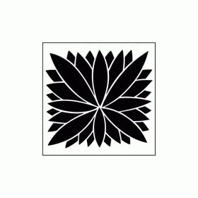 Artikel Yaprak Motif 2 Stencil Boyama Şablonu 30x30 cm Duvar Stencil