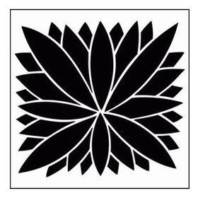 Artikel Yaprak Motif 2 Stencil Boyama Şablonu 30x30 cm Duvar Stencil