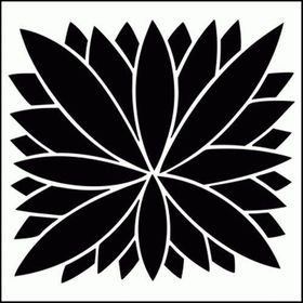 Artikel Yaprak Motif 2 Stencil Boyama Şablonu 30x30 cm Duvar Stencil
