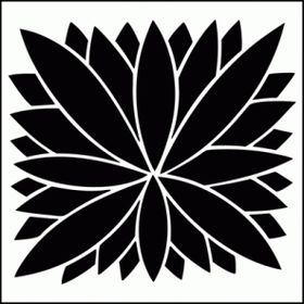 Artikel Yaprak Motif 2 Stencil Boyama Şablonu 30x30 cm Duvar Stencil