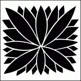 Artikel Yaprak Motif 2 Stencil Boyama Şablonu 30x30 cm Duvar Stencil