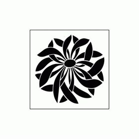 Artikel Yaprak Motif Stencil Boyama Şablonu 30x30 cm Duvar Stencil