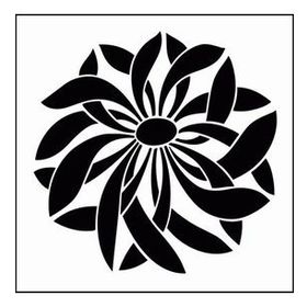 Artikel Yaprak Motif Stencil Boyama Şablonu 30x30 cm Duvar Stencil