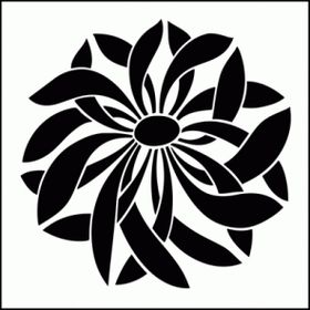 Artikel Yaprak Motif Stencil Boyama Şablonu 30x30 cm Duvar Stencil