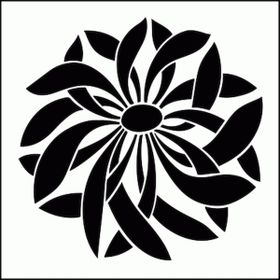 Artikel Yaprak Motif Stencil Boyama Şablonu 30x30 cm Duvar Stencil