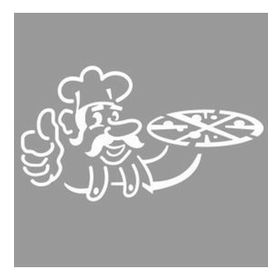 Artikel Yaşlı Pizzacı Stencil Boyama Şablonu 30x30 cm Duvar Stencil