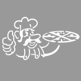 Artikel Yaşlı Pizzacı Stencil Boyama Şablonu 30x30 cm Duvar Stencil
