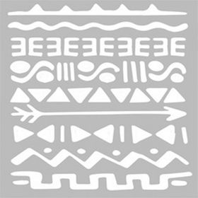 Artikel Yerliler Deseni Stencil Boyama Şablonu 30x30 cm Duvar Stencil