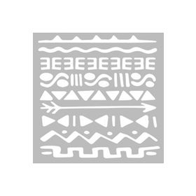 Artikel Yerliler Deseni Stencil Boyama Şablonu 30x30 cm Duvar Stencil