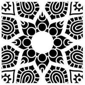 Artikel Yıldız Mandala Stencil Boyama şablonu 30x30 cm Duvar Stencil