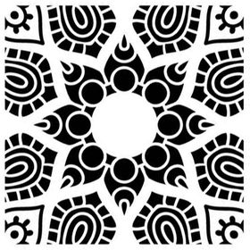Artikel Yıldız Mandala Stencil Boyama şablonu 30x30 cm Duvar Stencil