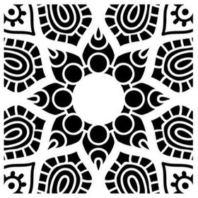 Artikel Yıldız Mandala Stencil Boyama şablonu 30x30 cm Duvar Stencil