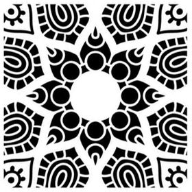 Artikel Yıldız Mandala Stencil Boyama şablonu 30x30 cm Duvar Stencil