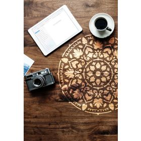 Artikel Yıldız Mandala Stencil Boyama şablonu 30x30 cm Duvar Stencil