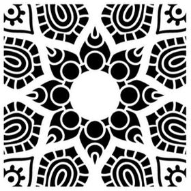 Artikel Yıldız Mandala Stencil Boyama şablonu 30x30 cm Duvar Stencil