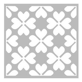 Artikel Yonca Deseni Stencil Boyama Şablonu 30x30 cm Duvar Stencil