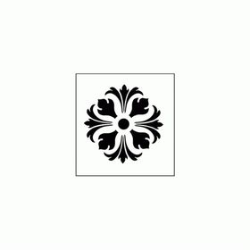 Artikel Yuvarlak Motif 3 Stencil Boyama Şablonu 30x30 cm Duvar Stencil