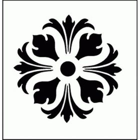 Artikel Yuvarlak Motif 3 Stencil Boyama Şablonu 30x30 cm Duvar Stencil