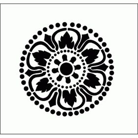 Artikel Yuvarlak Motif Stencil Boyama Şablonu 30x30 cm Duvar Stencil