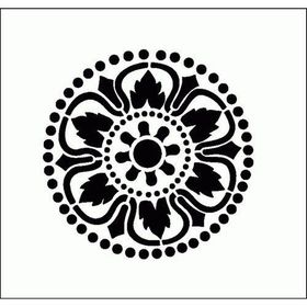 Artikel Yuvarlak Motif Stencil Boyama Şablonu 30x30 cm Duvar Stencil
