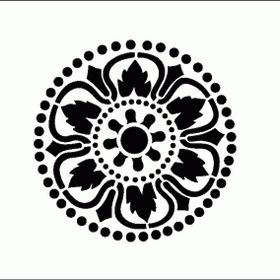 Artikel Yuvarlak Motif Stencil Boyama Şablonu 30x30 cm Duvar Stencil