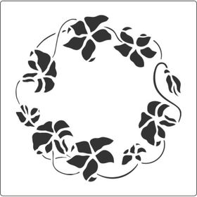 Artikel Zambak Çerçeve Stencil Boyama şablonu 30x30 cm Duvar Stencil