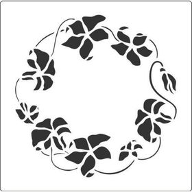 Artikel Zambak Çerçeve Stencil Boyama şablonu 30x30 cm Duvar Stencil