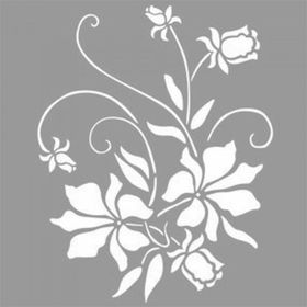 Artikel Zambak Desen Stencil Boyama Şablonu