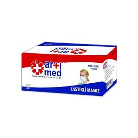 Artımed 50 adet 3 Katlı Lastikli Medikal Maske