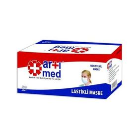 Artımed 50 adet 3 Katlı Lastikli Medikal Maske