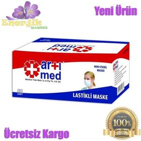 Artımed 50 adet 3 Katlı Lastikli Medikal Maske