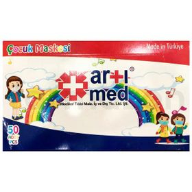 Artımed Meltblown Beyaz 3 Katlı 50'li Telli Çocuk Cerrahi Maske
