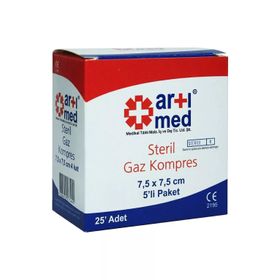 Artımed Steril 7.5 cm 25'li Gaz Kompres