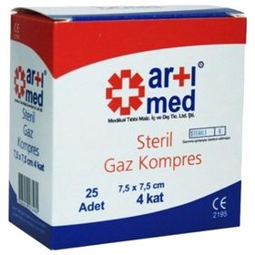 Artımed Steril 7.5 cm 25'li Gaz Kompres