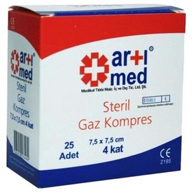 Artımed Steril 7.5 cm 25'li Gaz Kompres