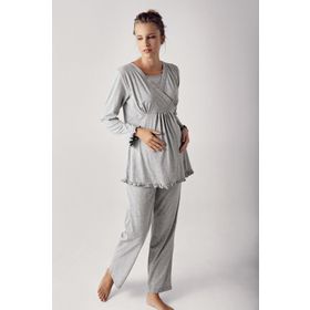 Artış 13201 Uzun Kollu Esnek Pamuklu Kadın Pijama Takımı