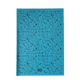Artlantis 40 Yaprak Çizgili + Kareli Plastik A4 Desenli Kapak Mavi Defter