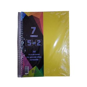 Artlantis 7 Konulu 175 Yaprak 5 Kareli + 2 Çizgili Plastik Kapak Seperatörlü Sarı Spiralli Defter