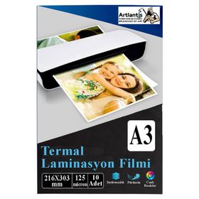 Artlantis A3 125 Mikron 10 Adet Parlak Laminasyon Filmi
