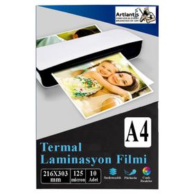 Artlantis A4 125 Mikron 10 Adet Parlak Laminasyon Filmi