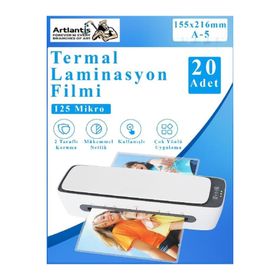 Artlantis A5 125 Mikron 20 Adet Parlak Laminasyon Filmi