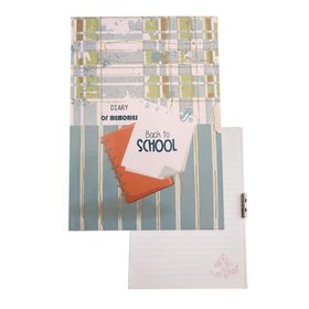 Artlantis Kilitli Kız Modeli Mcolor Sert Kapak Çizgili 14x20 cm Yeşil Hatıra Defteri