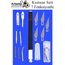 Artlantis Kretuar 7 Fonksiyonlu Yedek Bıçaklı 1 Paket Hobi Maket Tasarım Çelik Neşteri
