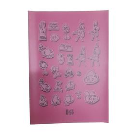 Artlantis Plastik Kapak A5 Kareli 60 Sayfa A5 Desenli Pembe Defter